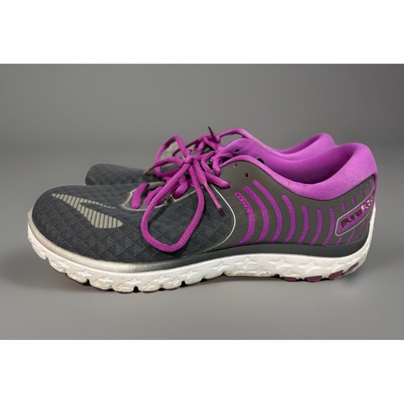 Brooks Shoes Womens Size 9 Gray‎ Purple PureFlow Running - Picture 3 of 9